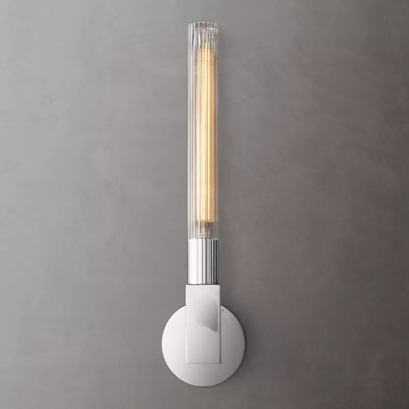 Cannele Ribbed Glass Wall Sconce