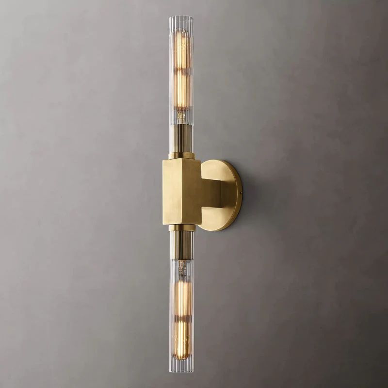 Cannele Ribbed Glass Wall Sconce