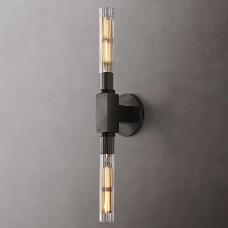 Cannele Ribbed Glass Wall Sconce