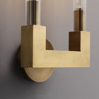 Cannele Ribbed Glass Double Wall Sconce