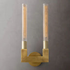 Cannele Ribbed Glass Double Wall Sconce