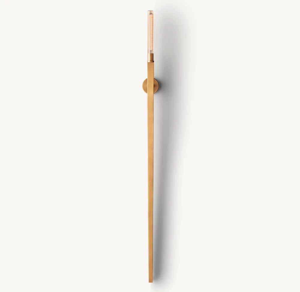 Cannele Ribbed Glass Torch Wall Sconce