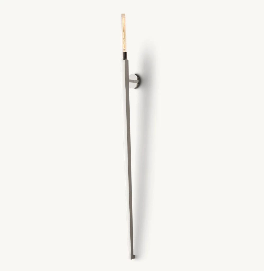 Cannele Ribbed Glass Torch Wall Sconce