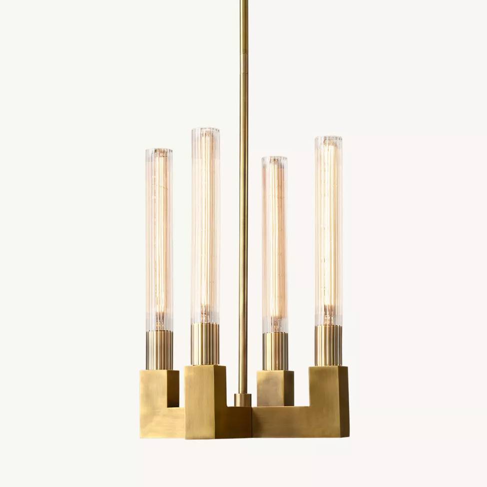 Cannele Ribbed Glass Pendant Light