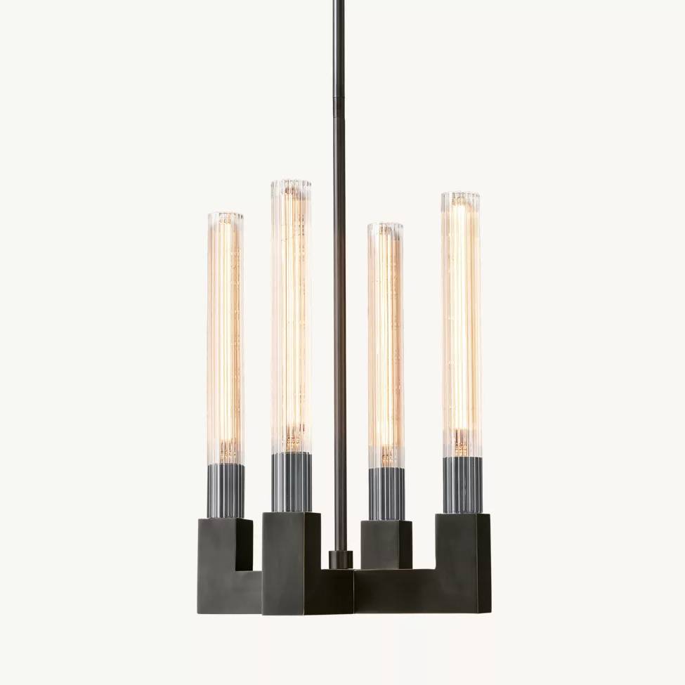 Cannele Ribbed Glass Pendant Light