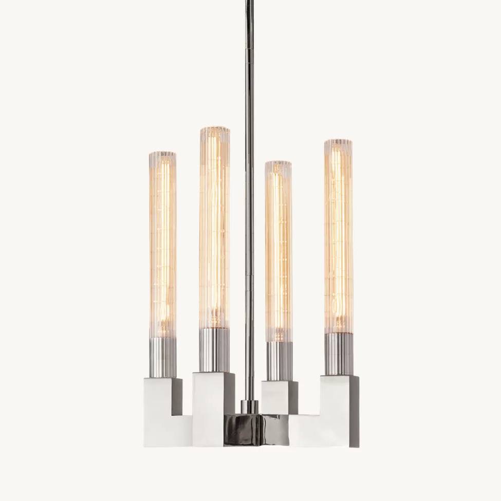 Cannele Ribbed Glass Pendant Light
