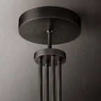 Cannele Ribbed Glass Round Chandelier 48"