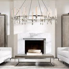 Fontanelle Vintage Glow Round Chandelier 70"