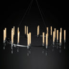 Fontanelle Vintage Glow Round Chandelier 70"