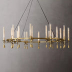 Fontanelle Vintage Glow Round Chandelier 70"