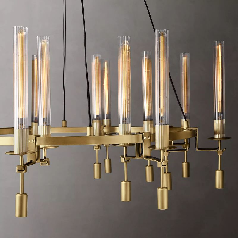 Fontanelle Vintage Glow Round Chandelier 70"
