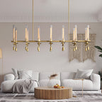 Fontanelle Vintage Glow Linear Chandelier 66"
