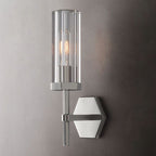 Lambert Hexagonal Glass Wall Sconce