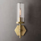 Lambert Hexagonal Glass Wall Sconce