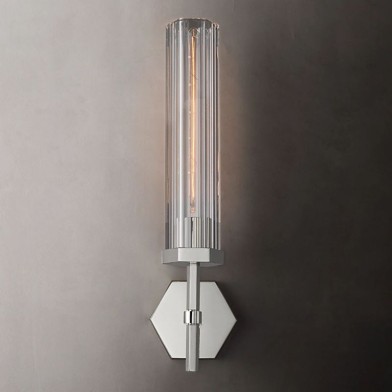 Lambert Hexagonal Glass Wall Sconce