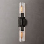 Lambert Hexagonal Glass Double Wall Sconce