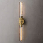 Lambert Hexagonal Glass Double Wall Sconce