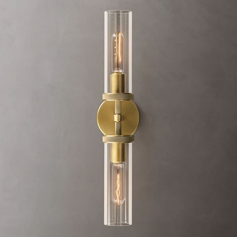 Lambert Cylindrical Glass Double Wall Sconce