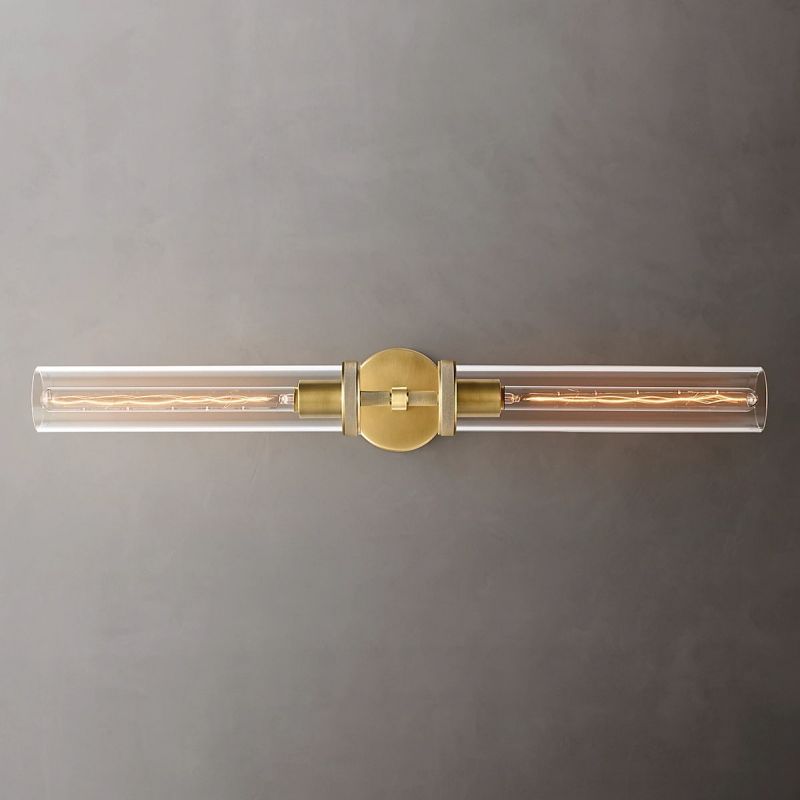 Lambert Cylindrical Glass Double Wall Sconce