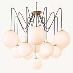 Aurella Globe Float Suspended Chandelier 62"