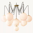 Aurella Globe Float Suspended Chandelier 62"