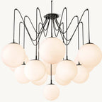 Aurella Globe Float Suspended Chandelier 62"