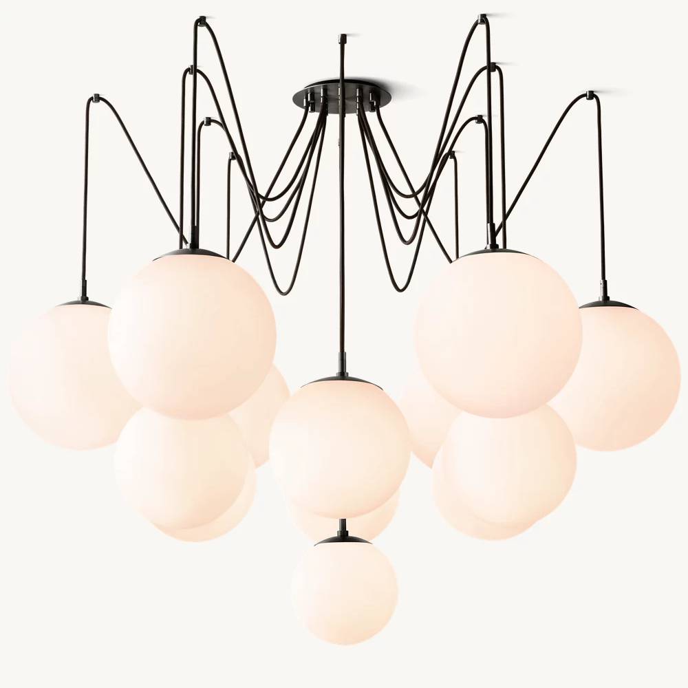Aurella Globe Float Suspended Chandelier 62"
