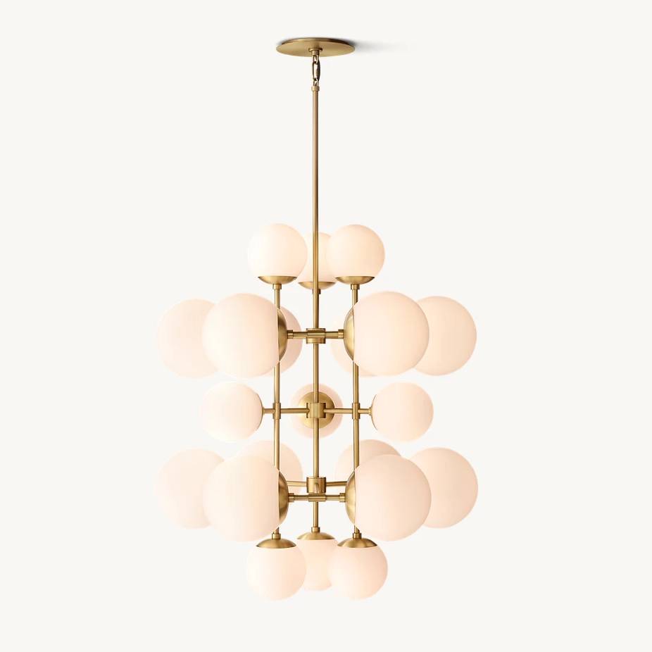 Aurella Globe Float Tall Chandelier 32"