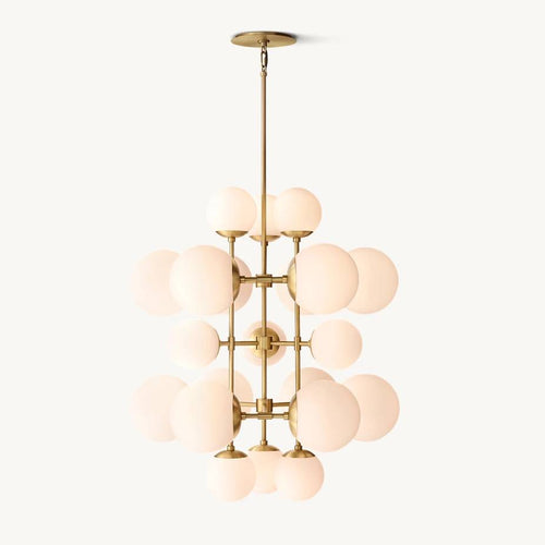 Aurella Globe Float Tall Chandelier 32"
