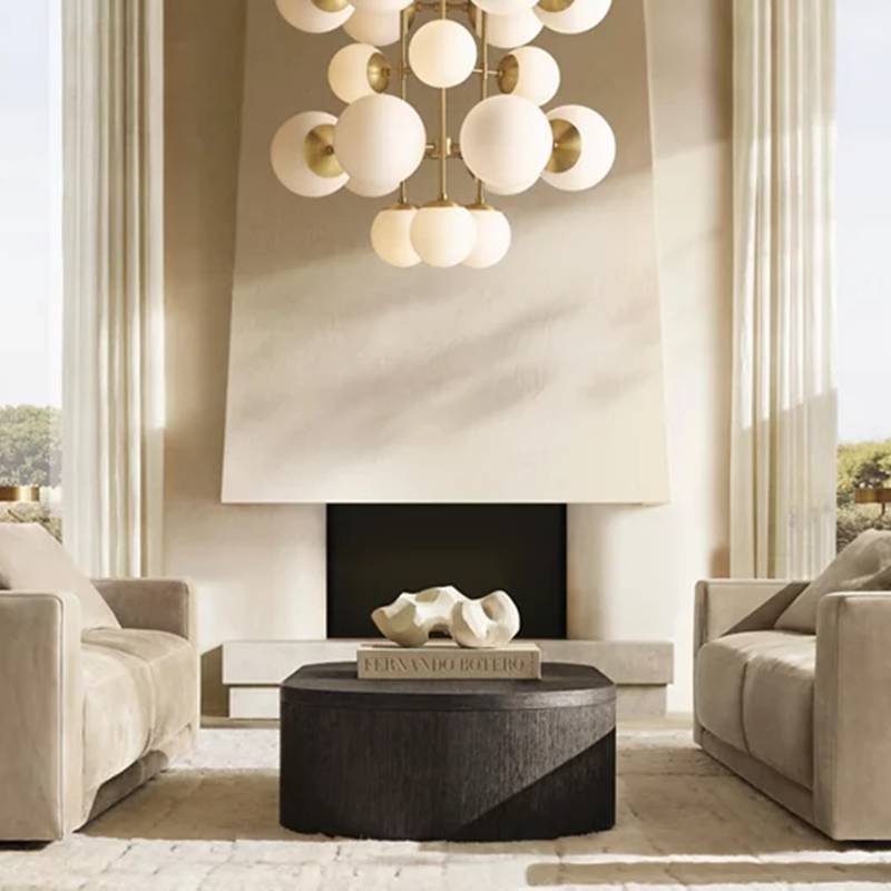 Aurella Globe Float Tall Chandelier 32"