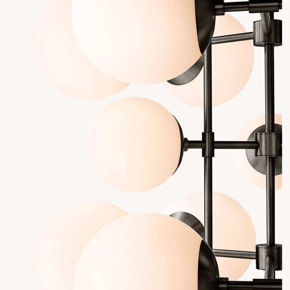 Aurella Globe Float Tall Chandelier 32"