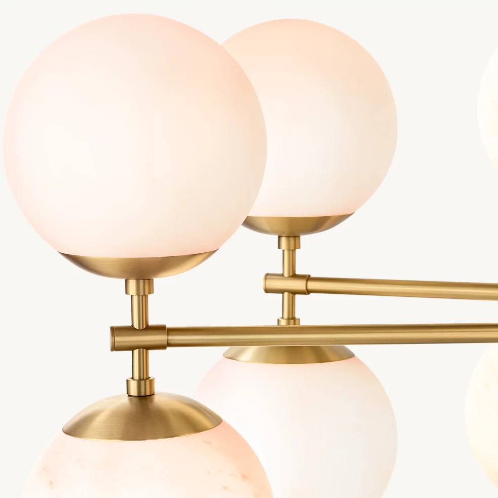 Aurella Globe Float Linear Chandelier 52"