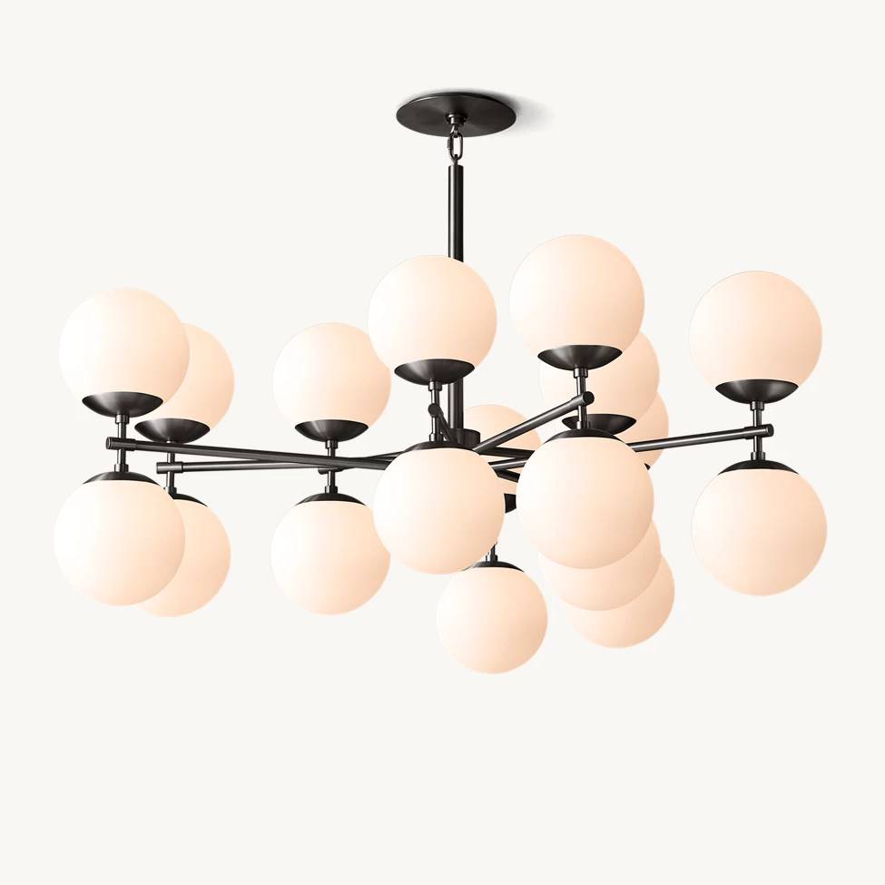 Aurella Globe Float Linear Chandelier 52"