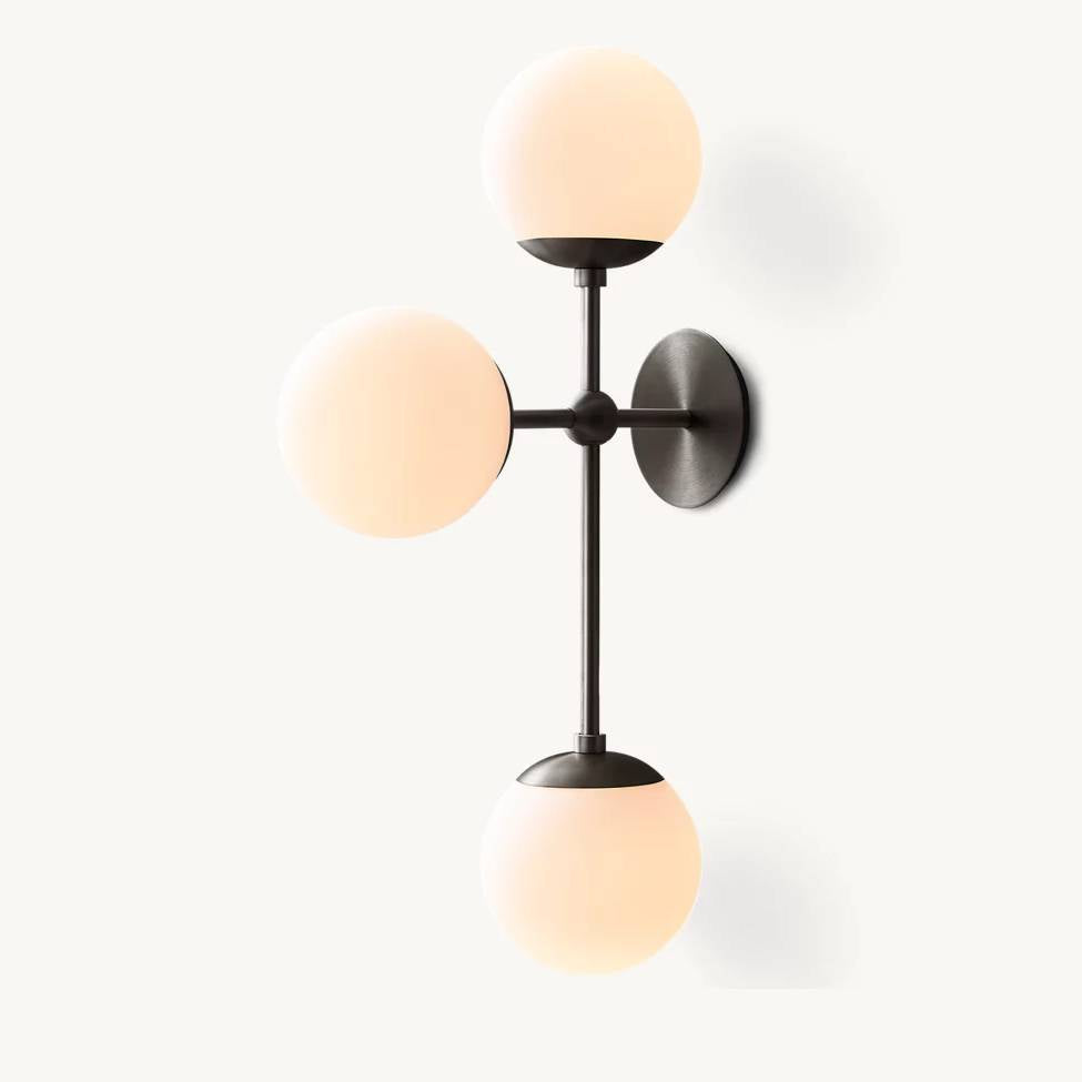 Aurella Globe Float Triple Wall Sconce