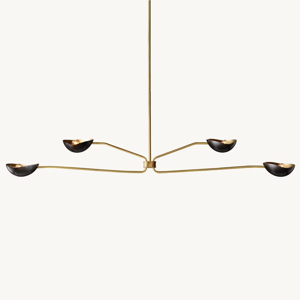 Convessi Sculpted Flow Linear Chandelier 72"
