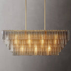 Sirene Draped Glass Rectangle Chandelier 59"