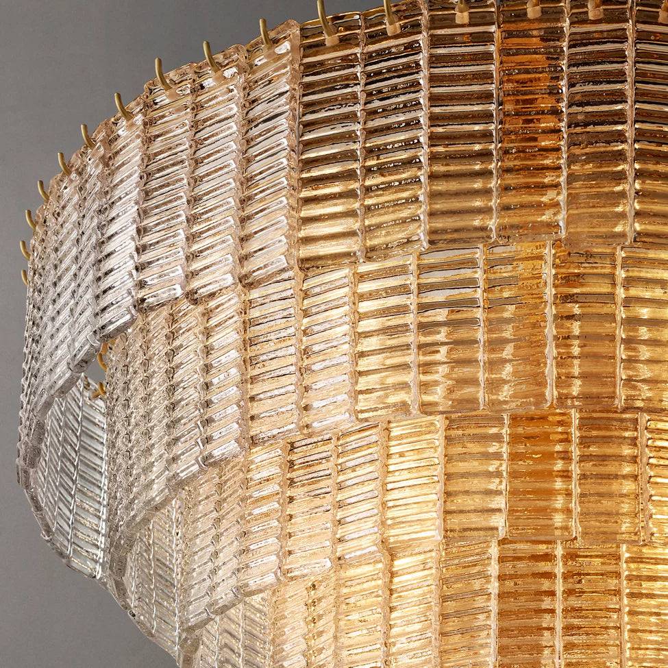 Sirene Draped Glass Round Chandelier 41"