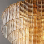 Sirene Draped Glass Oval Chandelier 65"