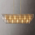 Sirene Draped Glass Rectangle Chandelier 77"