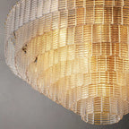 Sirene Draped Glass Round Chandelier 52"