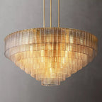 Sirene Draped Glass Round Chandelier 52"