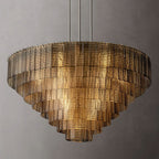Sirene Draped Glass Round Chandelier 52"
