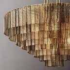 Sirene Draped Glass Round Chandelier 52"