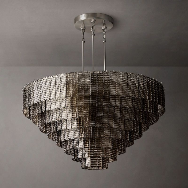 Sirene Draped Glass Round Chandelier 52"