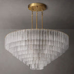 Sirene Draped Glass Round Chandelier 52"