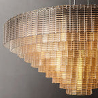 Sirene Draped Glass Round Chandelier 65"