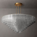 Sirene Draped Glass Round Chandelier 65"