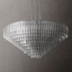 Sirene Draped Glass Round Chandelier 65"