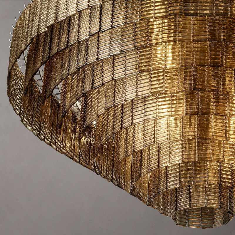 Sirene Draped Glass Round Chandelier 65"