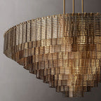 Sirene Draped Glass Round Chandelier 65"